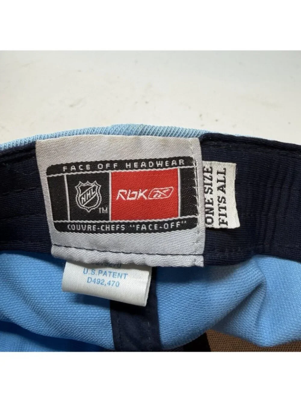 Pittsburgh Penguins Reebok Fitted Hat Cap 2009 Winter Classic Powder Blue Retro - Picture 8 of 10
